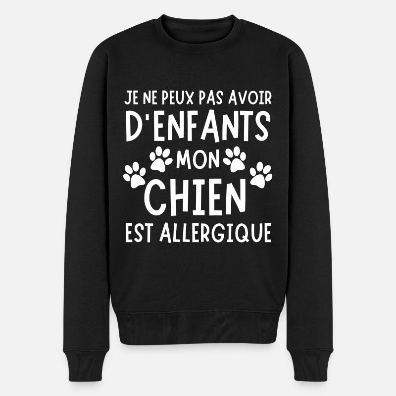 Je ne peux pas mon chien est allergique 1 - Pull Premium bio Homme - noir