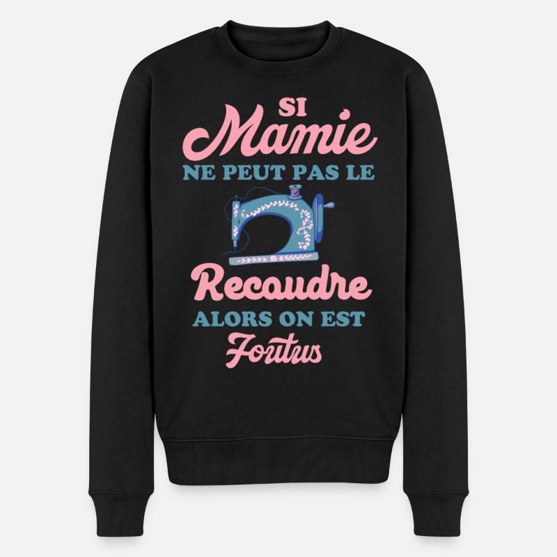 Mamie couturière - Pull Premium bio Homme - noir