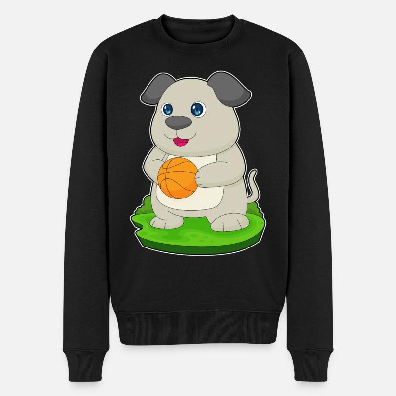 Chien Basketteur Basketteur - Pull Premium bio Homme - noir