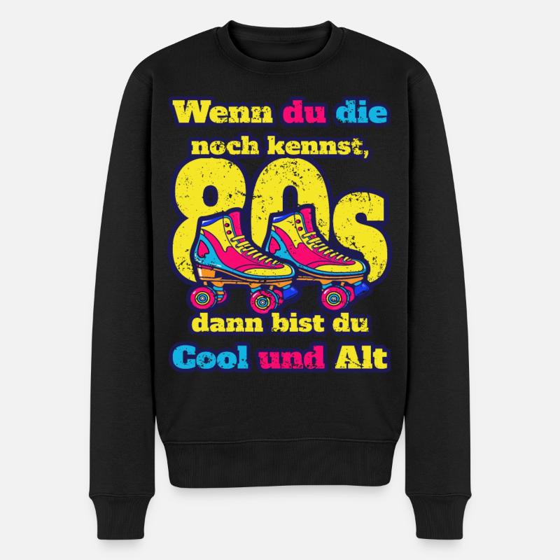 Rollschuhe - Männer Premium Bio Pullover - Schwarz