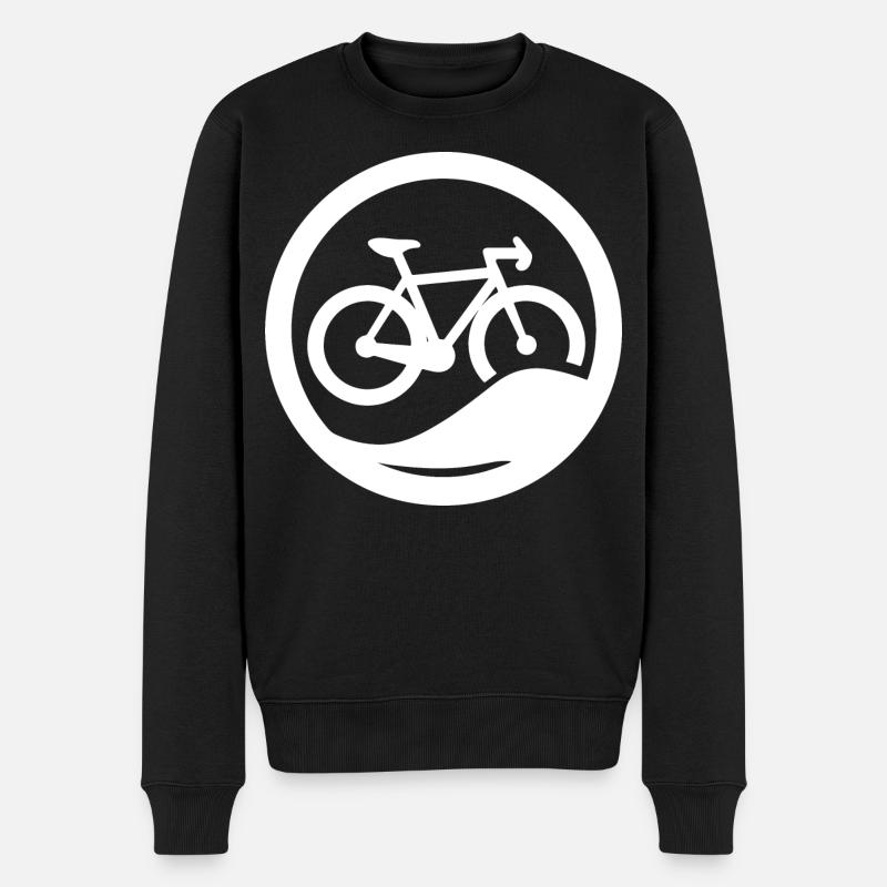 Dessin de vélo - Pull Premium bio Homme - noir