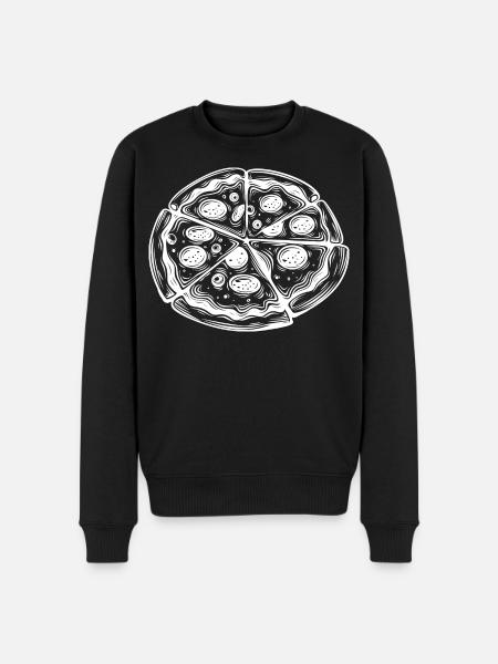 Pizza Drawing - Men's Premium Organic Jumper - black