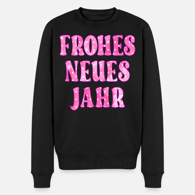 JAHRESWECHSEL NEUJAHR - Männer Premium Bio Pullover - Schwarz