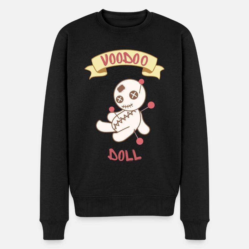 Voodoo Voodoo Voodoo Puppe - Männer Premium Bio Pullover - Schwarz