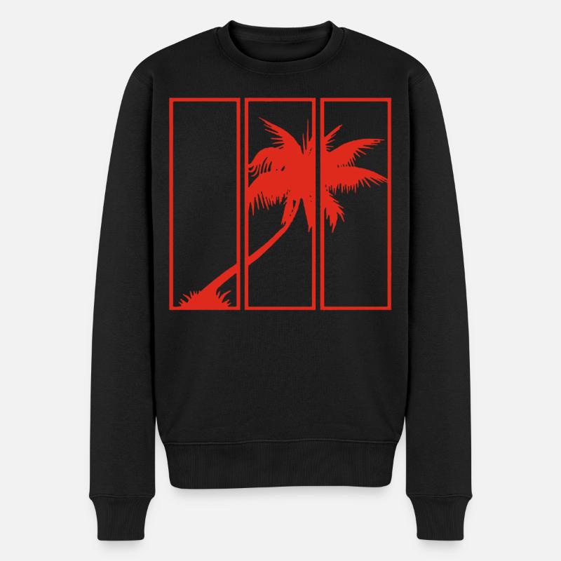 Vue sur les vacances (rouge) - Pull Premium bio Homme - noir