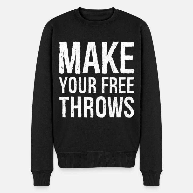 Machen Sie Ihre Freiwürfe - Männer Premium Bio Pullover - Schwarz