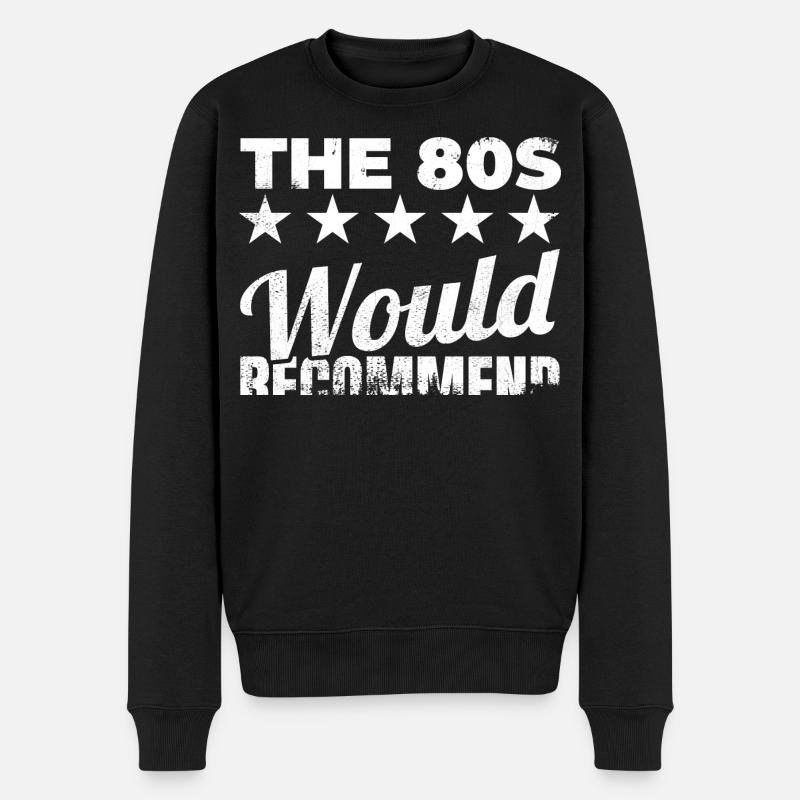 Die 80er würde ich empfehlen - Männer Premium Bio Pullover - Schwarz