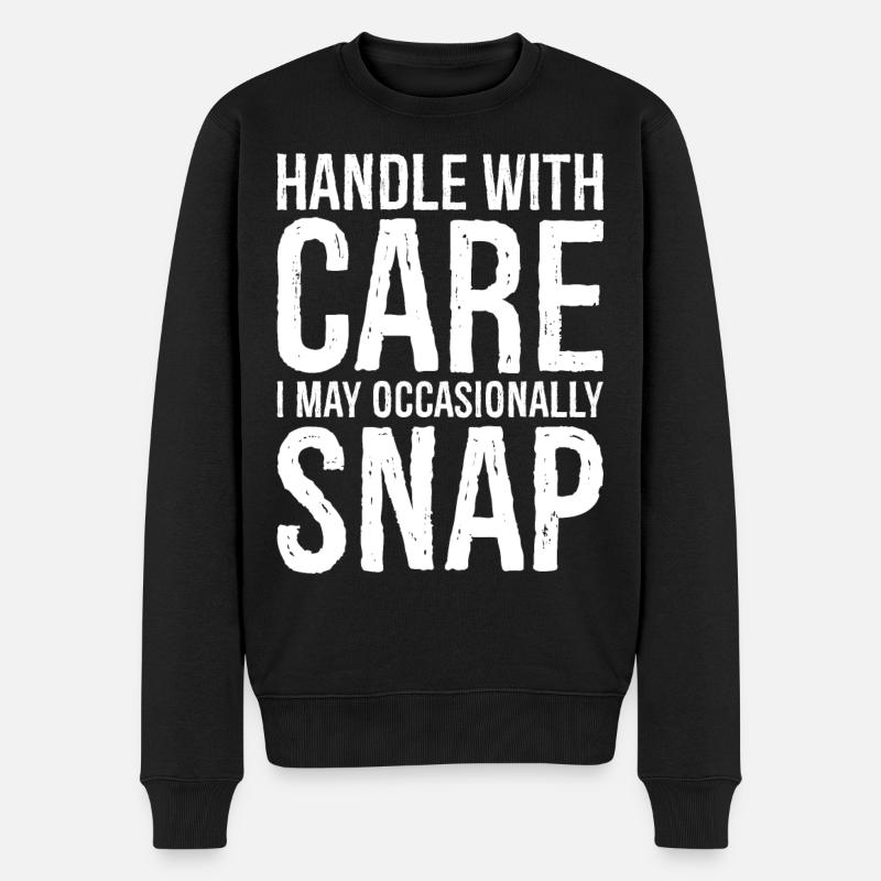 Manipuler avec soin - Pull Premium bio Homme - noir