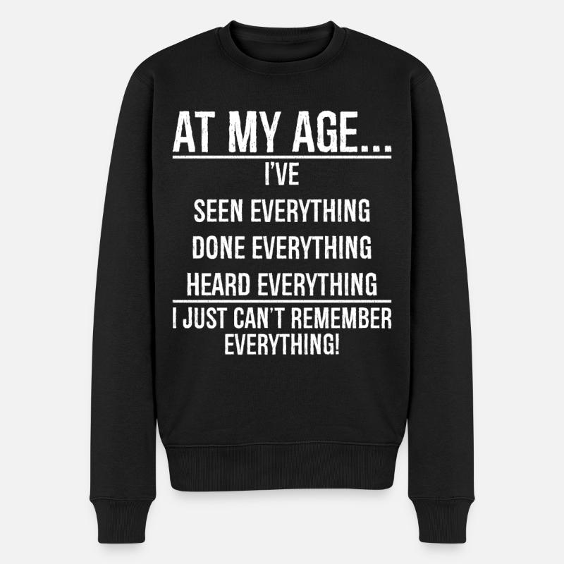 À mon âge - Pull Premium bio Homme - noir