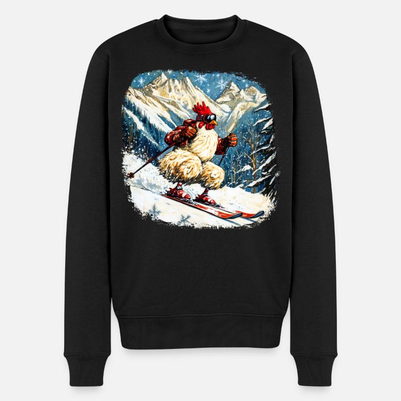 Poulet de ski - Pull Premium bio Homme - noir