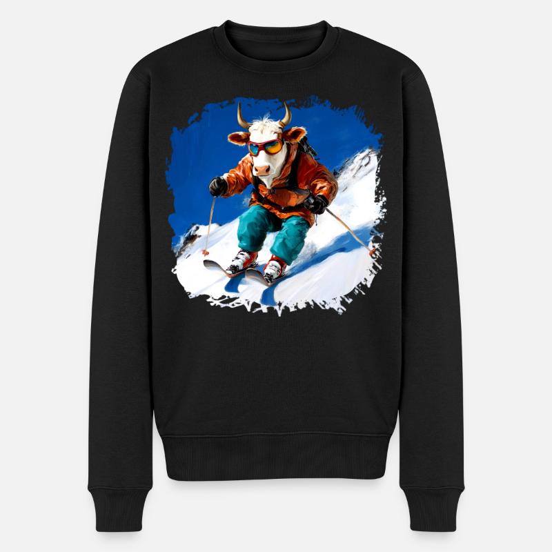 Ski des vaches - Pull Premium bio Homme - noir