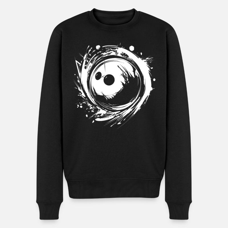 Bowlingkugel - Männer Premium Bio Pullover - Schwarz