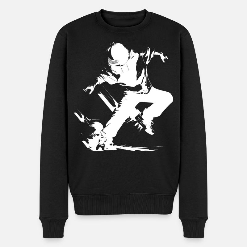 Breakdance Junge - Männer Premium Bio Pullover - Schwarz