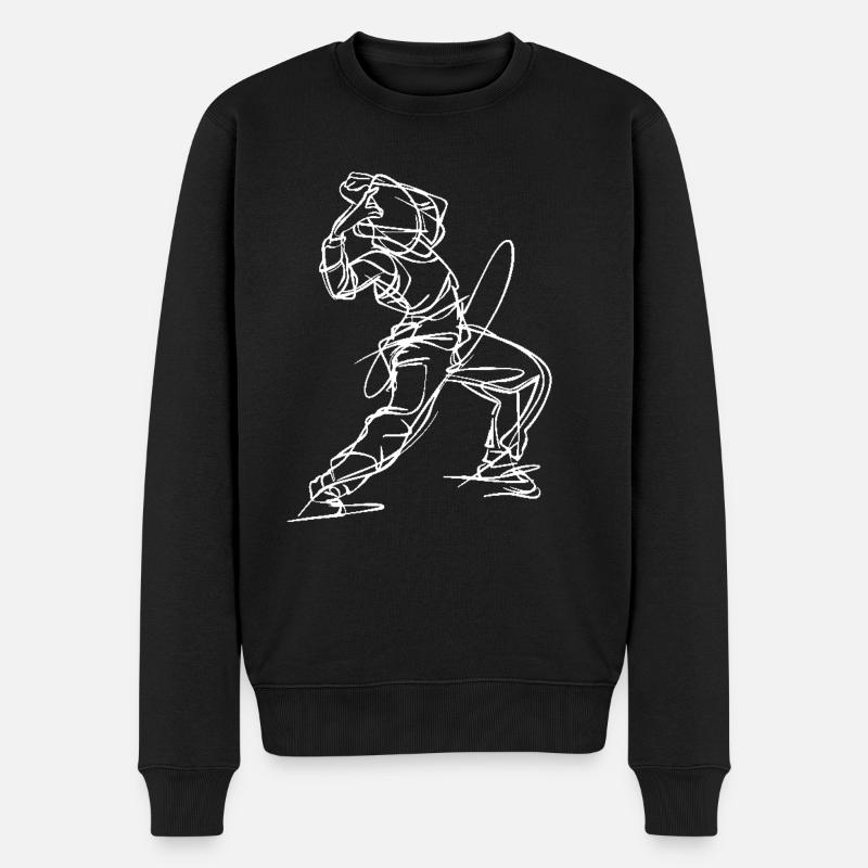 Breakdancer : Dessin au trait - Pull Premium bio Homme - noir