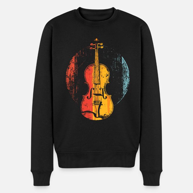 Violon Style BD - Pull Premium bio Homme - noir