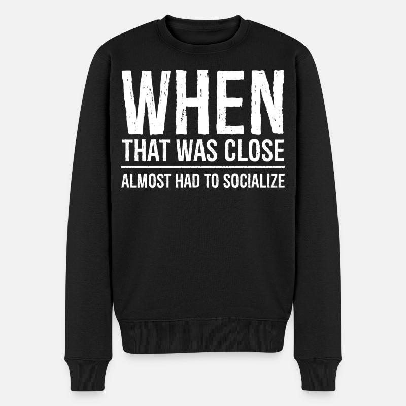quand c’était proche - Pull Premium bio Homme - noir