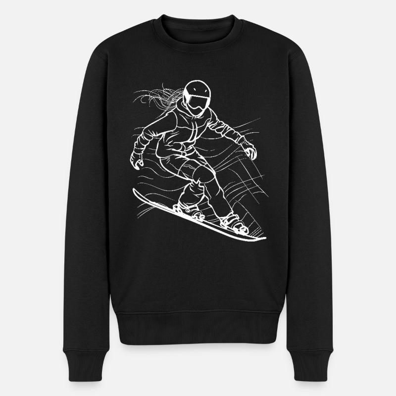Planche à neige féminine - Pull Premium bio Homme - noir