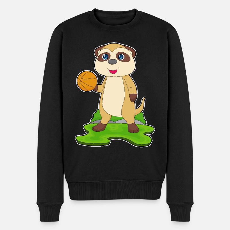 Meerkat Basketteur Basketteur - Pull Premium bio Homme - noir