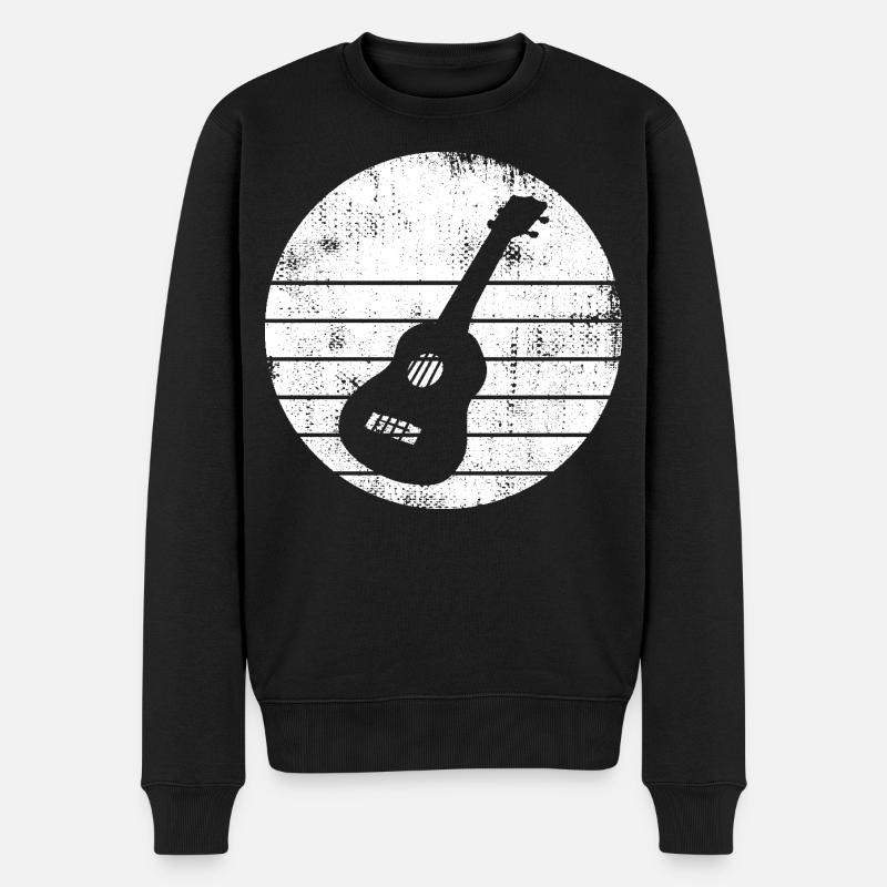 Dessin de ukulélé - Pull Premium bio Homme - noir