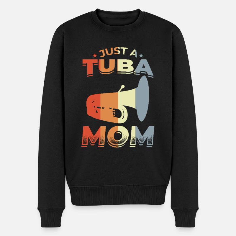 Tuba Mutter - Männer Premium Bio Pullover - Schwarz