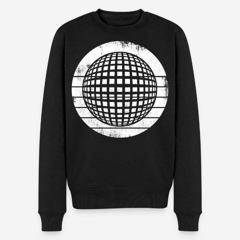 80er Disco - Männer Premium Bio Pullover - Schwarz