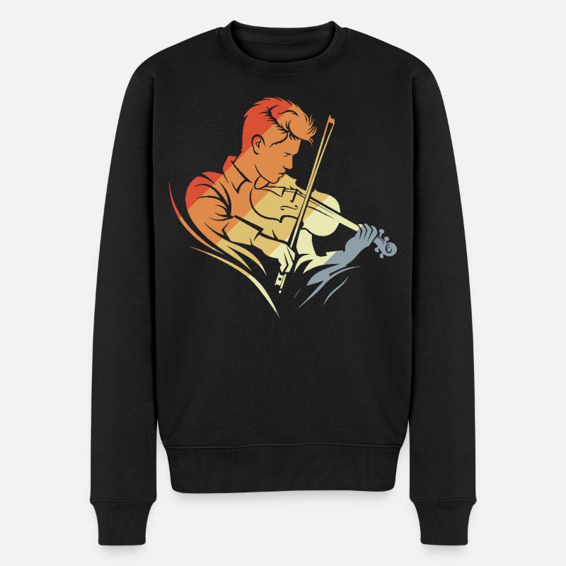 Retro Geiger - Männer Premium Bio Pullover - Schwarz