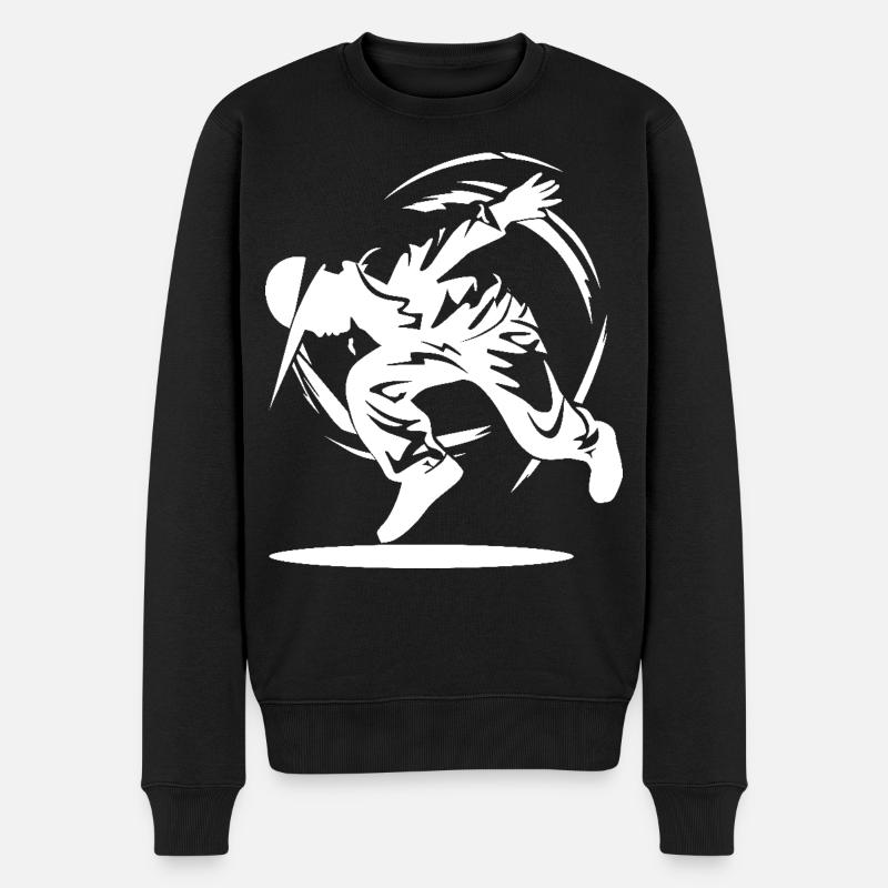 B-Boy - Männer Premium Bio Pullover - Schwarz