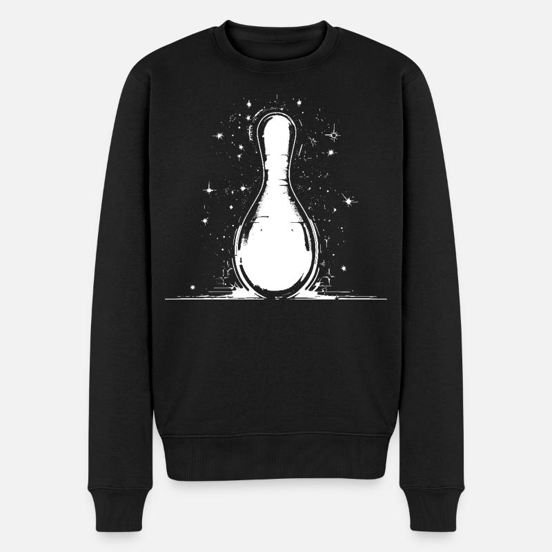 Graphique de quille de bowling - Pull Premium bio Homme - noir