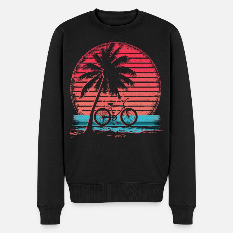 Vélo Synthwave - Pull Premium bio Homme - noir