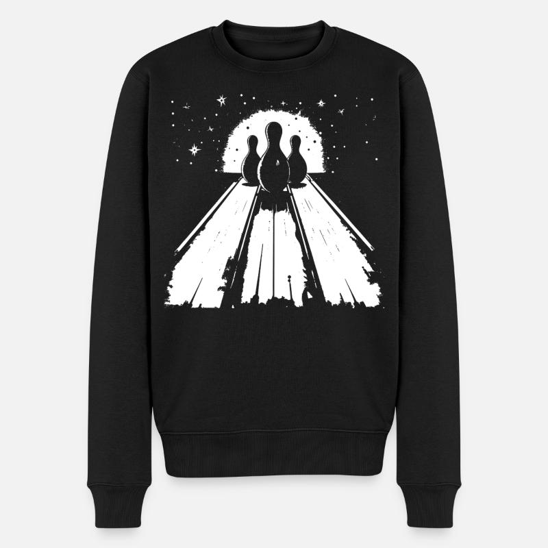 Bowling - Männer Premium Bio Pullover - Schwarz