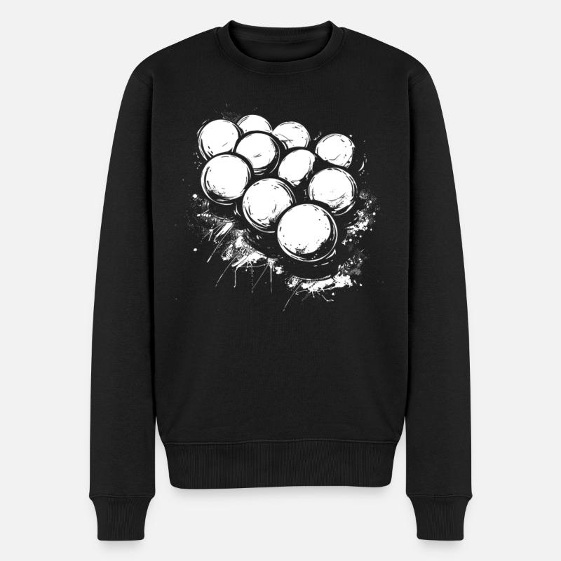 Billardkugeln Gaffiti - Männer Premium Bio Pullover - Schwarz