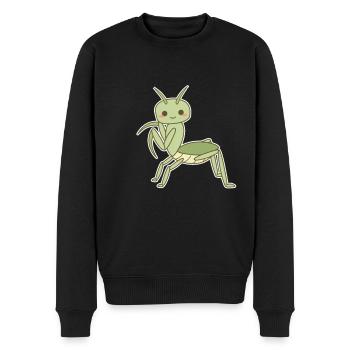 Elegante Gottesanbeterin - Männer Premium Bio Pullover - Schwarz - Vorne - Nico (187cm)