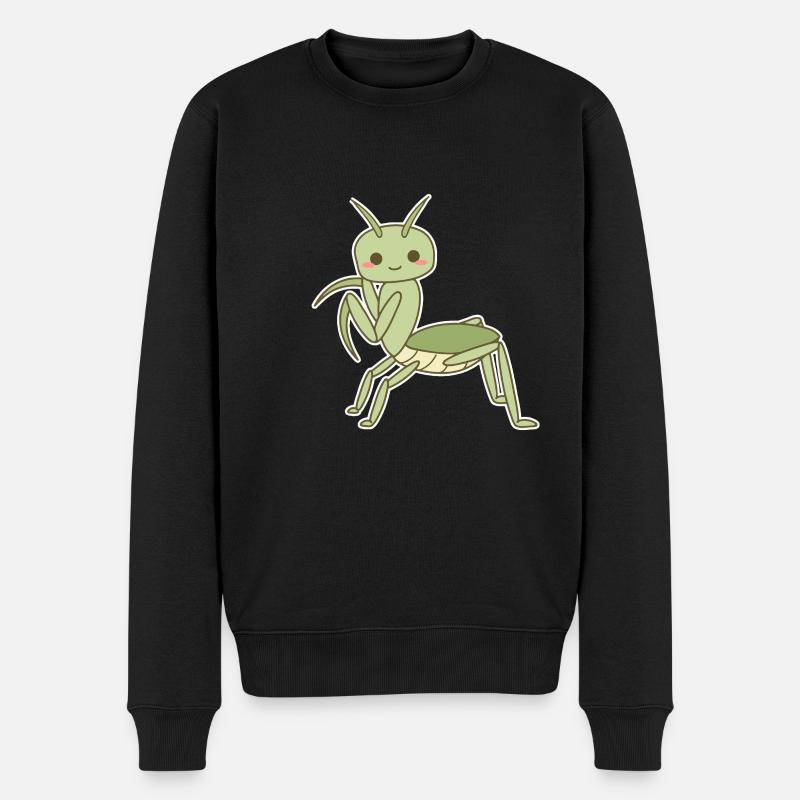 Elegante Gottesanbeterin - Männer Premium Bio Pullover - Schwarz