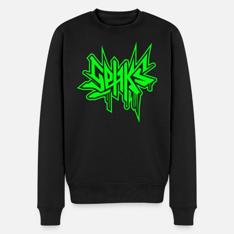 SEHKS VERT - Pull Premium bio Homme - noir