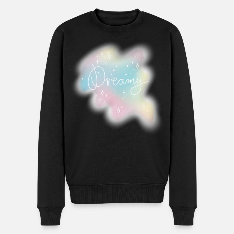 Dreamy – Esthétique aquarelle pastel - Pull Premium bio Homme - noir