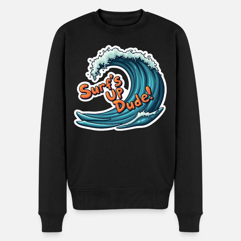 Surfe dessus, mec ! - Pull Premium bio Homme - noir