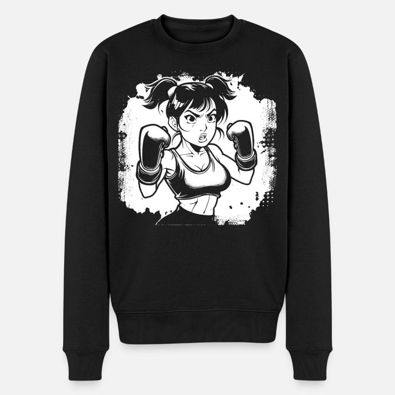 Boxeur féminin - Pull Premium bio Homme - noir