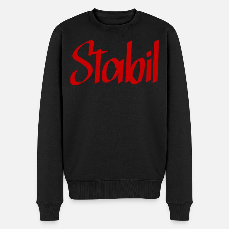Stabil - Männer Premium Bio Pullover - Schwarz