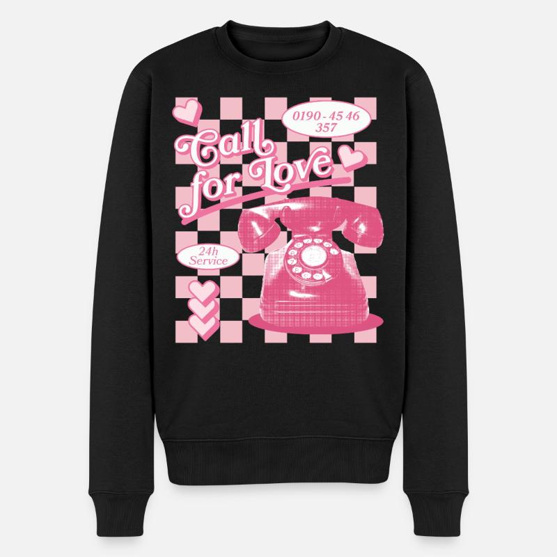 Call for Love Hotline Ästhetik - Männer Premium Bio Pullover - Schwarz
