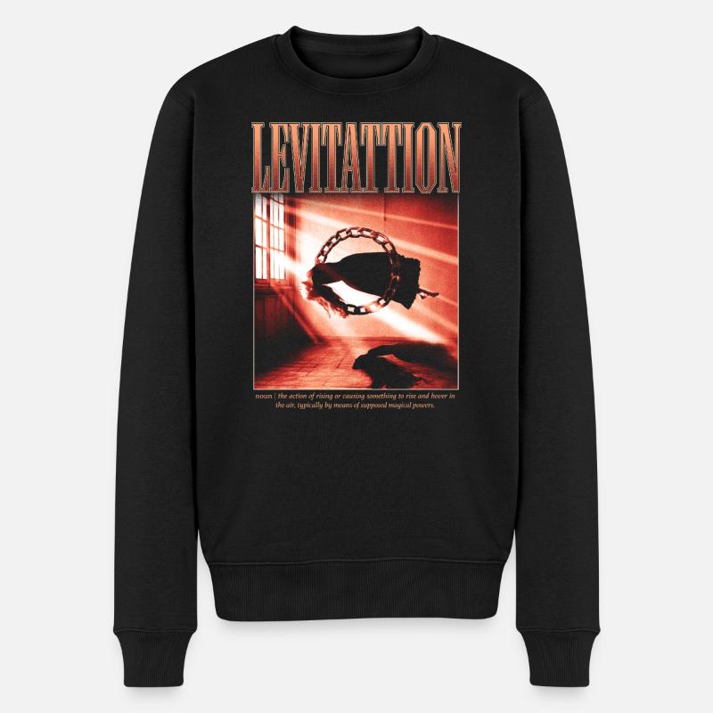 Levitation – Mystische Ästhetik - Männer Premium Bio Pullover - Schwarz