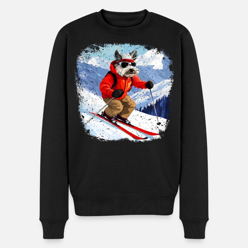 Chien de ski - Pull Premium bio Homme - noir