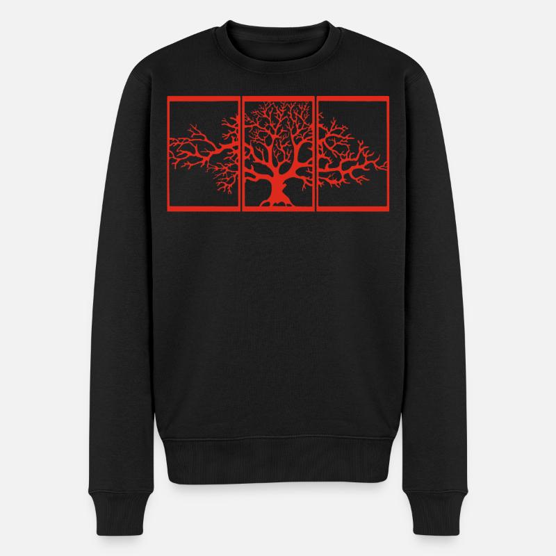 Vue sur la nature (rouge) - Pull Premium bio Homme - noir