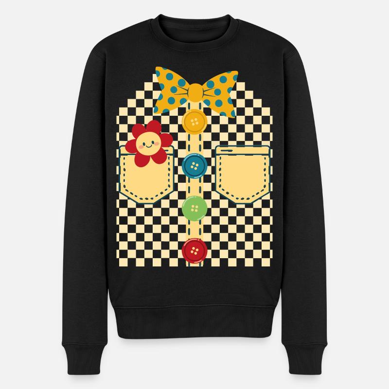 Bunte Clown-Dekoration - Männer Premium Bio Pullover - Schwarz