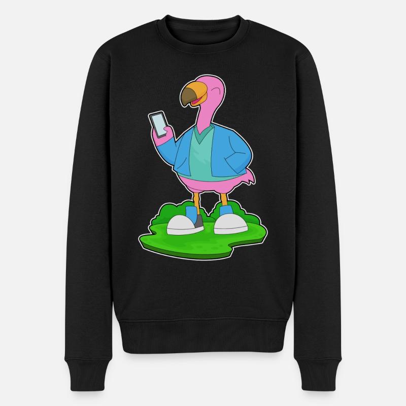 Téléphone portable Flamingo - Pull Premium bio Homme - noir