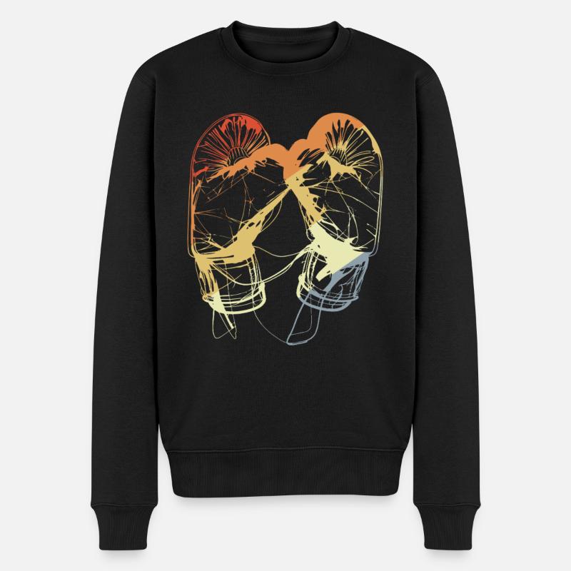 Gants de boxe rétro - Pull Premium bio Homme - noir