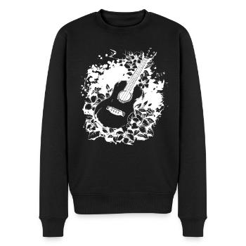 Ukulélé drôle - Pull Premium bio Homme - noir - Devant - Nico (187cm)