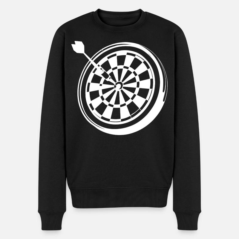 Dessin de fléchettes - Pull Premium bio Homme - noir