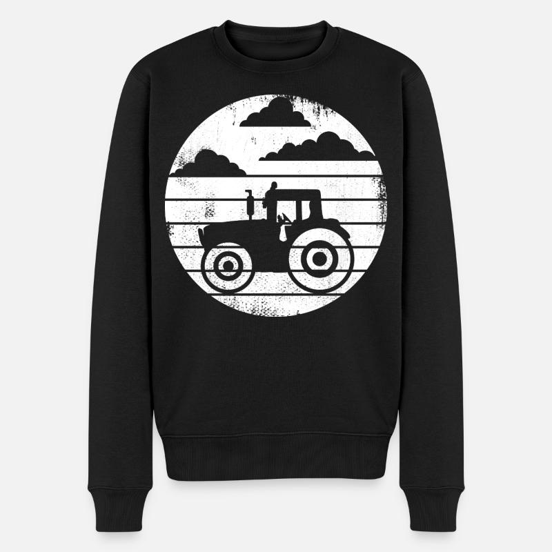 Traktor - Männer Premium Bio Pullover - Schwarz