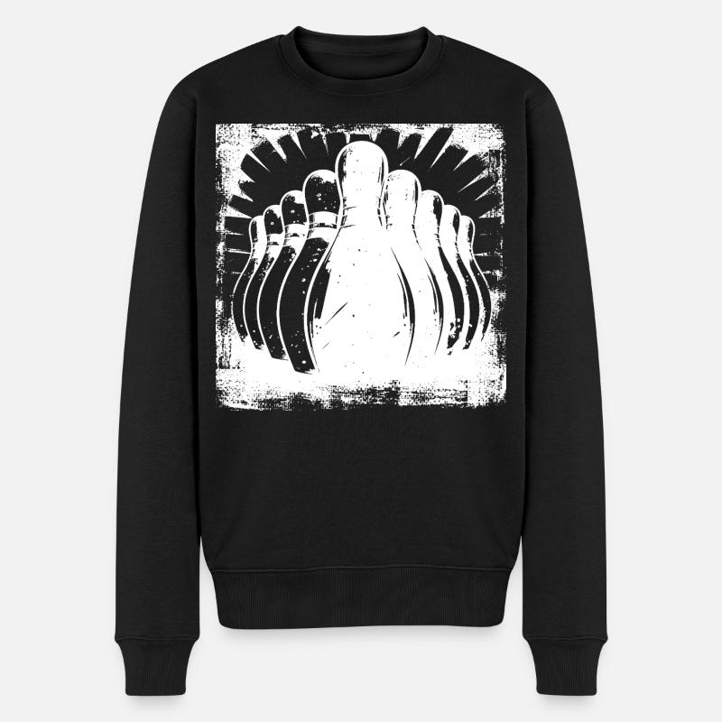 Quilles Bowling - Pull Premium bio Homme - noir