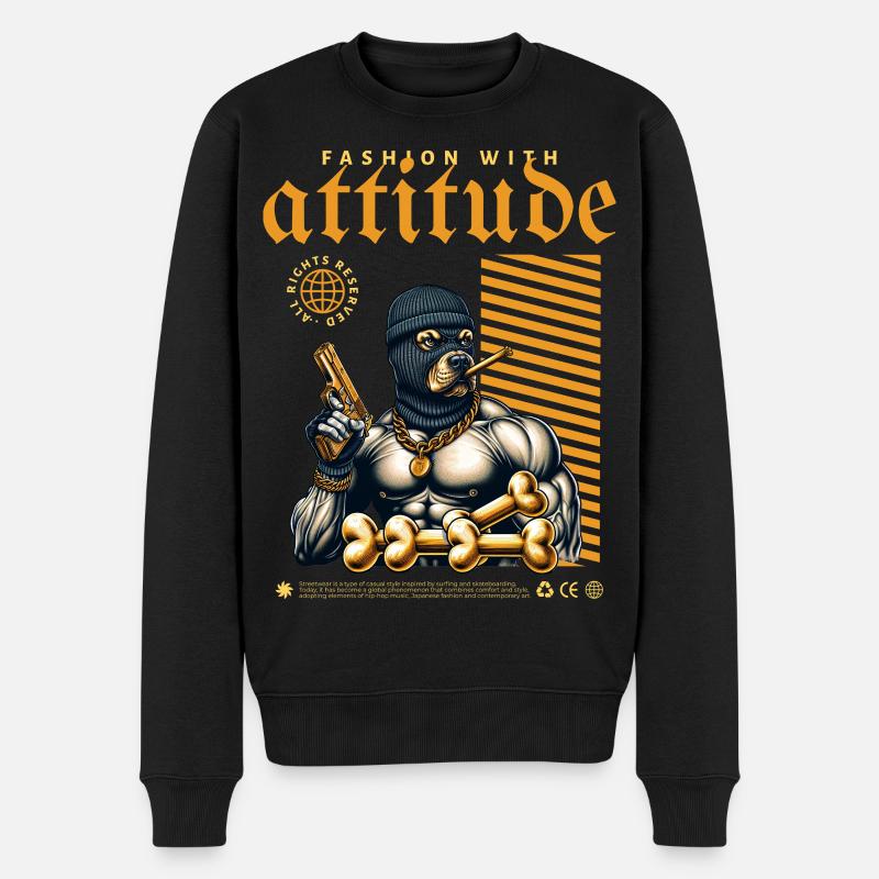 Pitbulls gangsters - Pull Premium bio Homme - noir